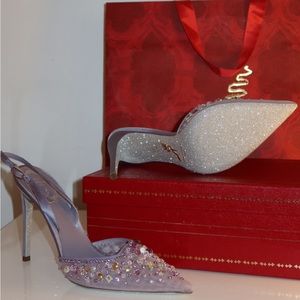 Rene Caovilla Cinderella Pumps in Purple